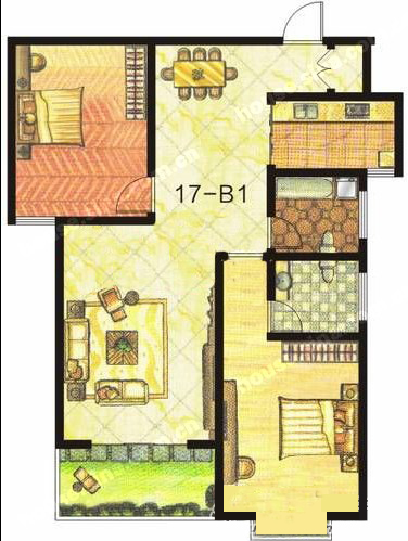 東方明珠 2室2廳2衛(wèi)1廚1陽臺 114.07㎡