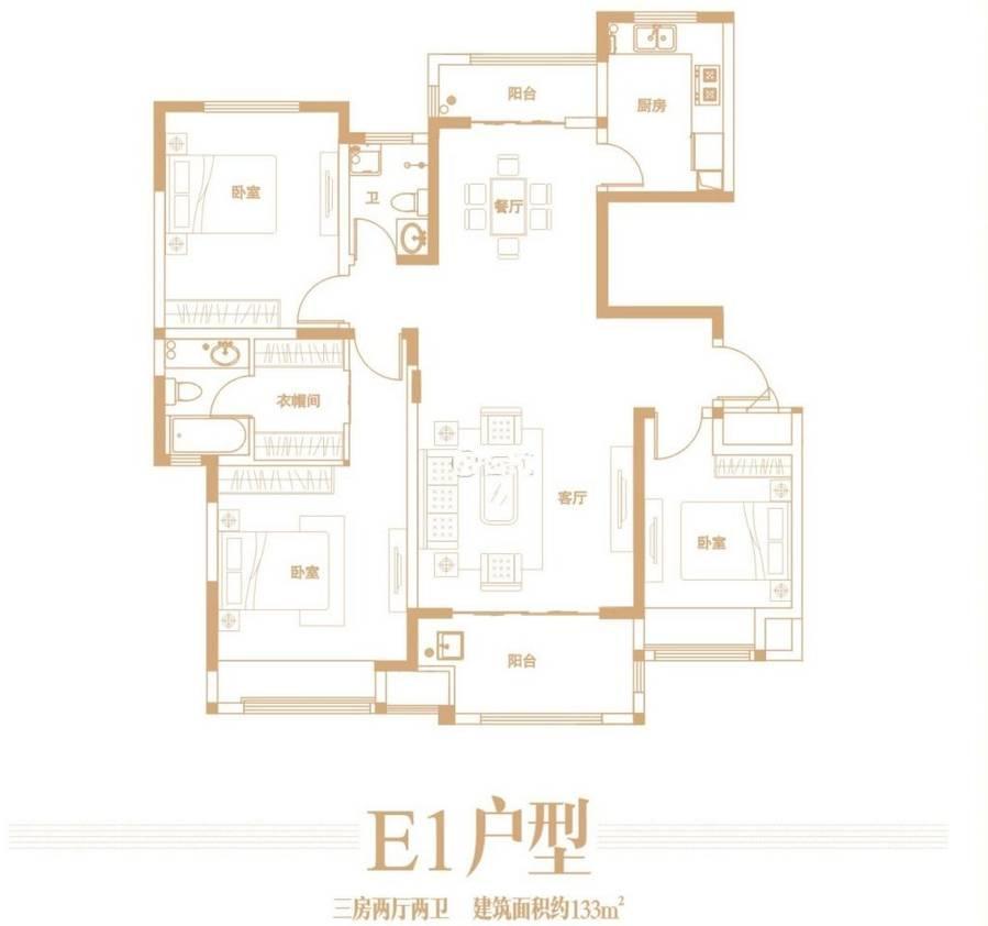 建業城·133㎡·三室兩廳兩衛